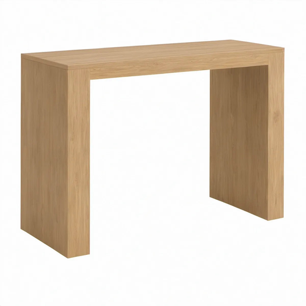 Konsola do przedpokoju 100 x 35 x 75 cm z płyty MDF w kolorze jasnego dębu
